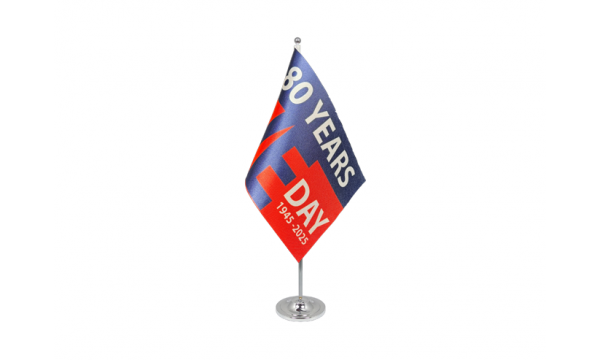 VE Day 80th Anniversary Satin Table Flag (C)